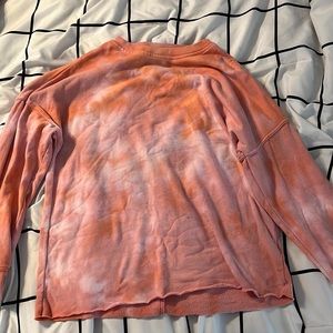 Long sleeve pink tie dye sweater